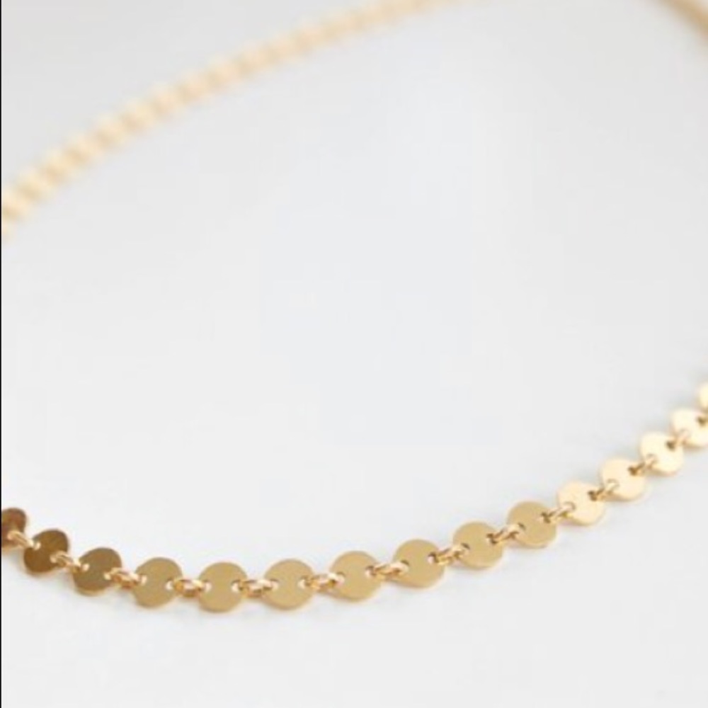 14k Gold Fill Disc Choker - Picture 5 of 7